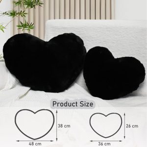 Black Love Heart  Cushion