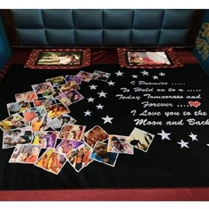 Moon With Mosic Name  Bed sheet