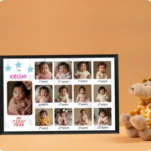 Personalised Baby's First Year Photo Frame 01