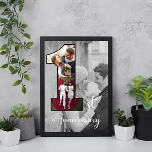 Personalized First Anniversary Photo Frame