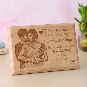 Personalised Wooden Frame For Husband 6x8